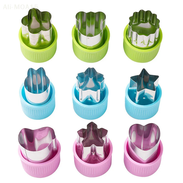 Cute Stars & Heart Shaped Vegetable Cutter Set - 3pcs pack