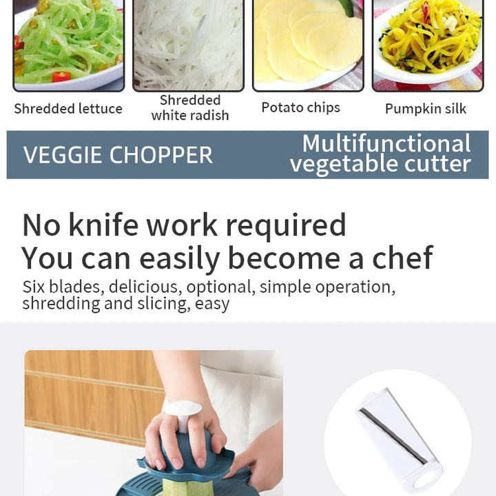 Eco-Friendly Multifunctional Vegetable Cutter & Grater