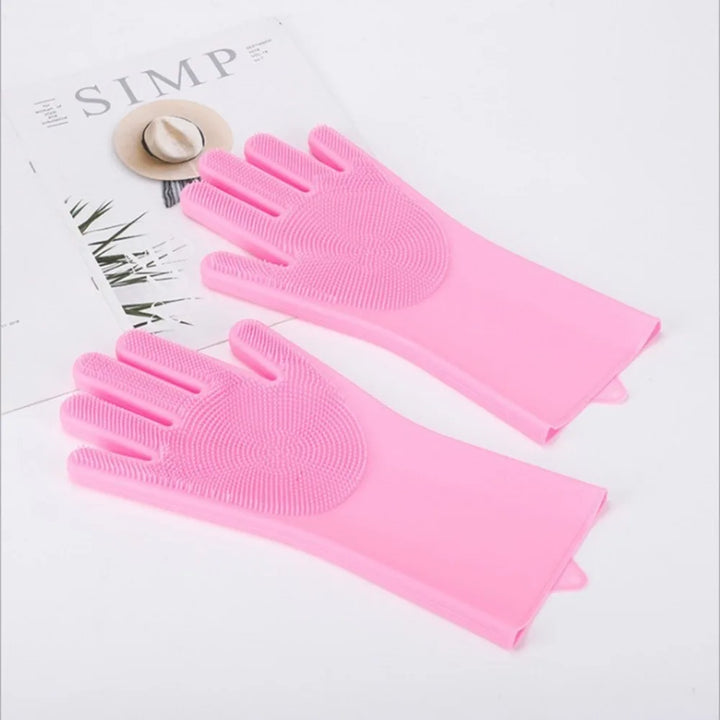 Soft Silicone Pet Clean and Bath Brush Gloves