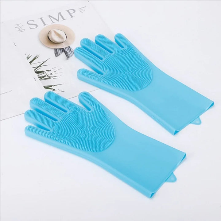 Soft Silicone Pet Clean and Bath Brush Gloves