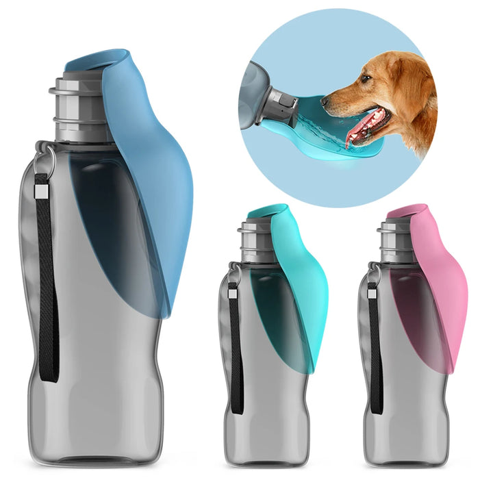 Portable Dog Water Bottle with Travel Bowl 800ml