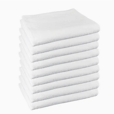 Towel Set 100% Arabian Cotton – 10 Pieces (450 g/m², White)