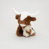 Mini Plush Texas Longhorn Cow – Cream and Brown, 11 cm